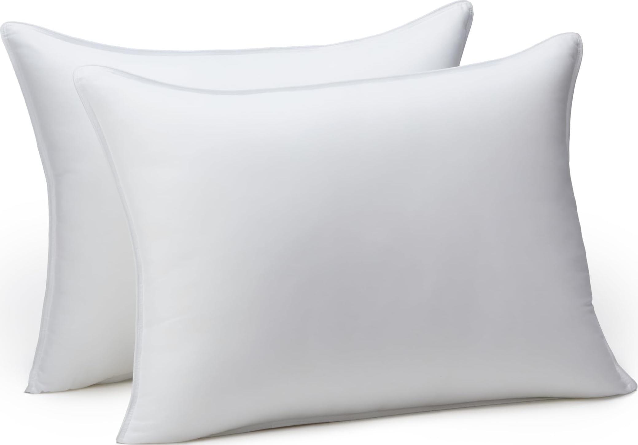 Amazon Basics Down Alternative Pillows for Stomach and Back Sleepers, Soft Densi