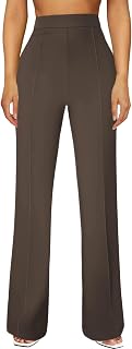 JEKAOYI Womens Straight Leg Dress Work Pants High Waist Stretchy Business Casual Pants Office Trousers Slacks