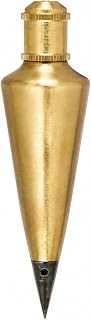 Tellegloww 1 Pcs 32 oz Brass Plumb Bob, Heavy Duty Plumb Bob with Hardened Steel Tip for Vertical Alignment, Construction Layout, Masonry, Carpentry, Surveying and Foundation Work