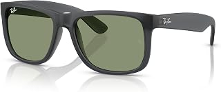 Ray-Ban Justin RB4165F - Gafas de sol cuadradas de ajuste asiático para hombre + paquete con kit de gafas de accesorios