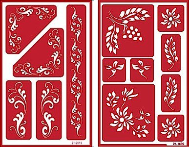Over 'n' Over Reusable Self-Stick Etching Stencil for Glass (or Stamping) - Bund