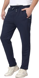 JustSun Jogging Bottoms Men's Cotton Tracksuit Bottoms Casual Trousers with Zip Pockets