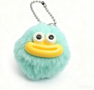 1 x Funny Pendant Keychain for Men Women Cute Plush Mini Backpack Big Mouth Gift for Friend