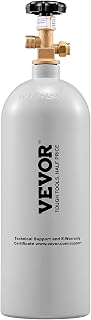 VEVOR CO2 Tank, 5 lbs New Aluminum Alloy Cylinder, CO2 Air Tank with Light Gray Spray Coating, CGA320 Valve & Adjustable Pressure, DOT Approved Cylinder for Draft Beer Dispensing and Soda Maker