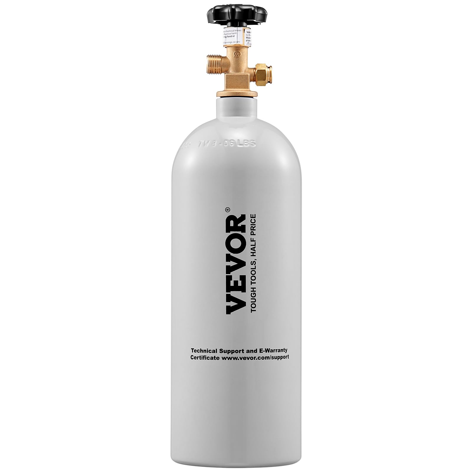 VEVOR CO2 Tank, 5 lbs New Aluminum Alloy Cylinder, CO2 Air Tank with Light Gray 