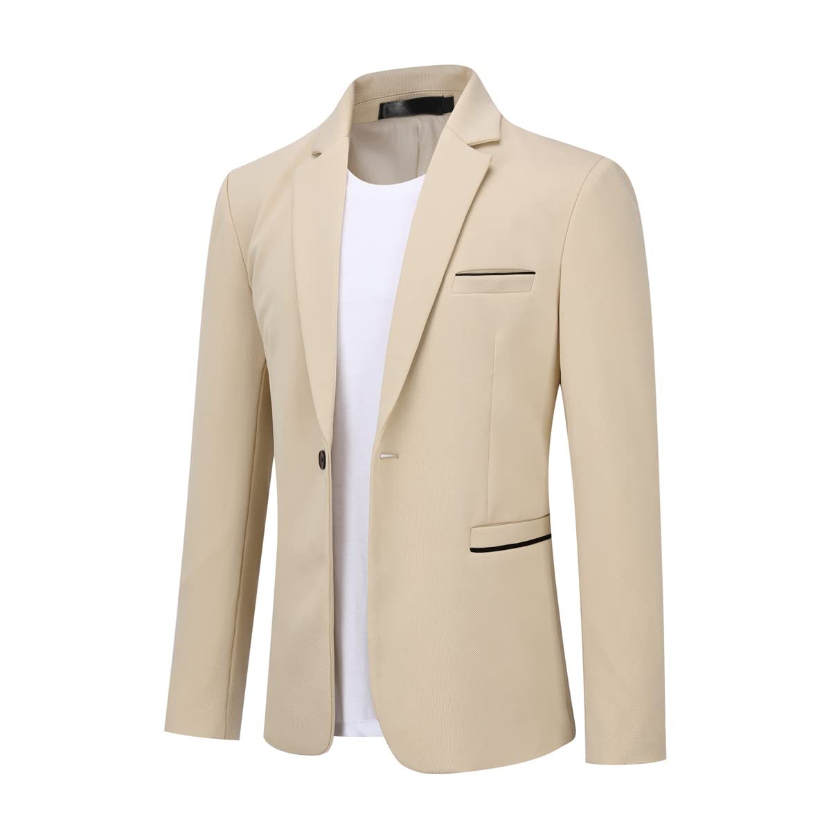Allthemen Men's Blazer Suit Jacket Slim Fit One Button Jacket
