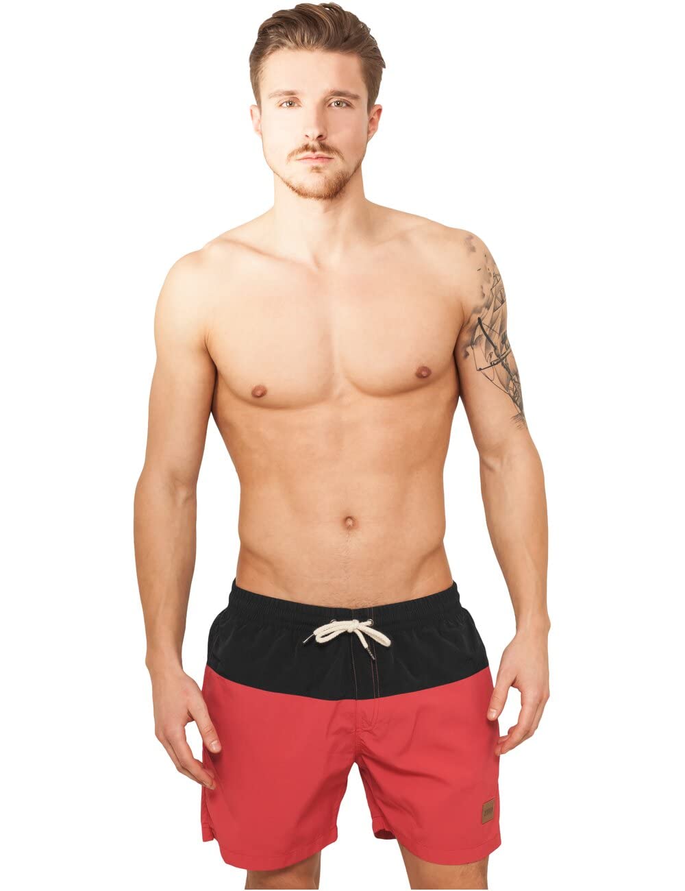 Urban Classics Men's Swim Shorts Block Swim Shorts for Men, Quick Drying, Resist