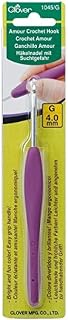 Clover 1045/G Purple Amour Crochet Hook, Size G, 4.0mm