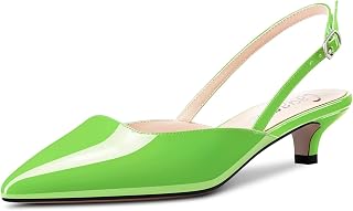 Castamere Women's Stockings Kitten Heel Heel Pointed Toe Sandals Slip-On Slingback Pumps Wedding Party Dress 3.5 CM Heels
