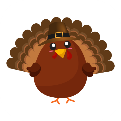 Happy Thanksgiving Fun Emojis Fall & Autumn Turkey Stickers