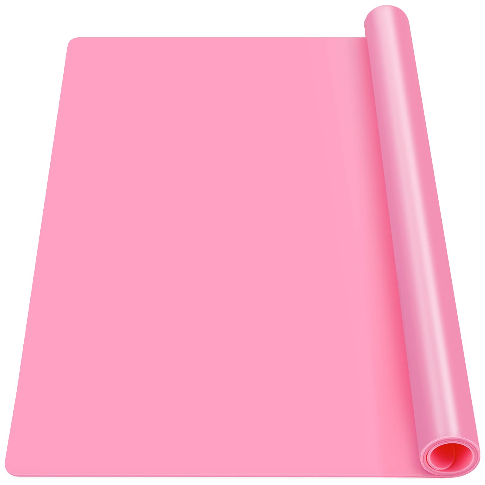 Gartful Pink Oversize Silicone Mat 27.6" x 19.7", Silicone Sheet for Crafts, Nai
