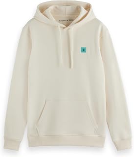 Scotch & Soda Herren Essential Badge Logo Hooded Sweatshirt Kapuzenpullover (1er Pack)