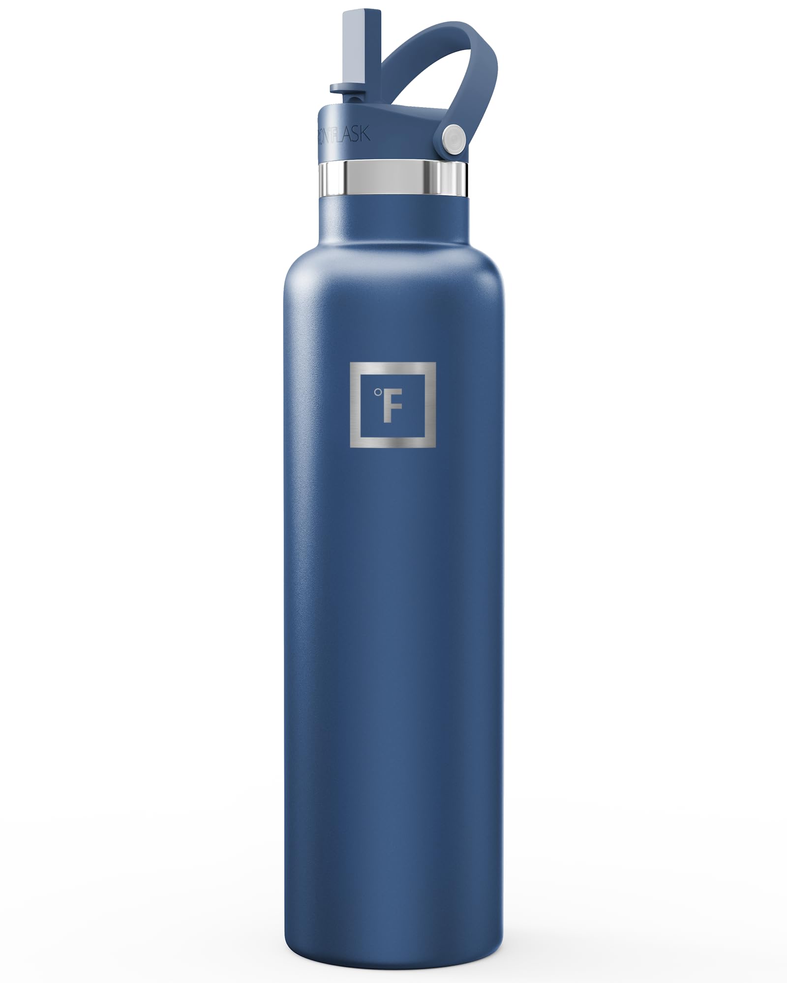 IRON °FLASK 24 oz Narrow Mouth Water Bottle with Straw | Insulated Stainless Ste