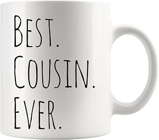 Panvola Best Cousin Ever Coffee Mug Cousin Gifts For Women Men From Aunt Uncle Family Reunion Novelty Drinkware Ceramic Cup 11 oz White