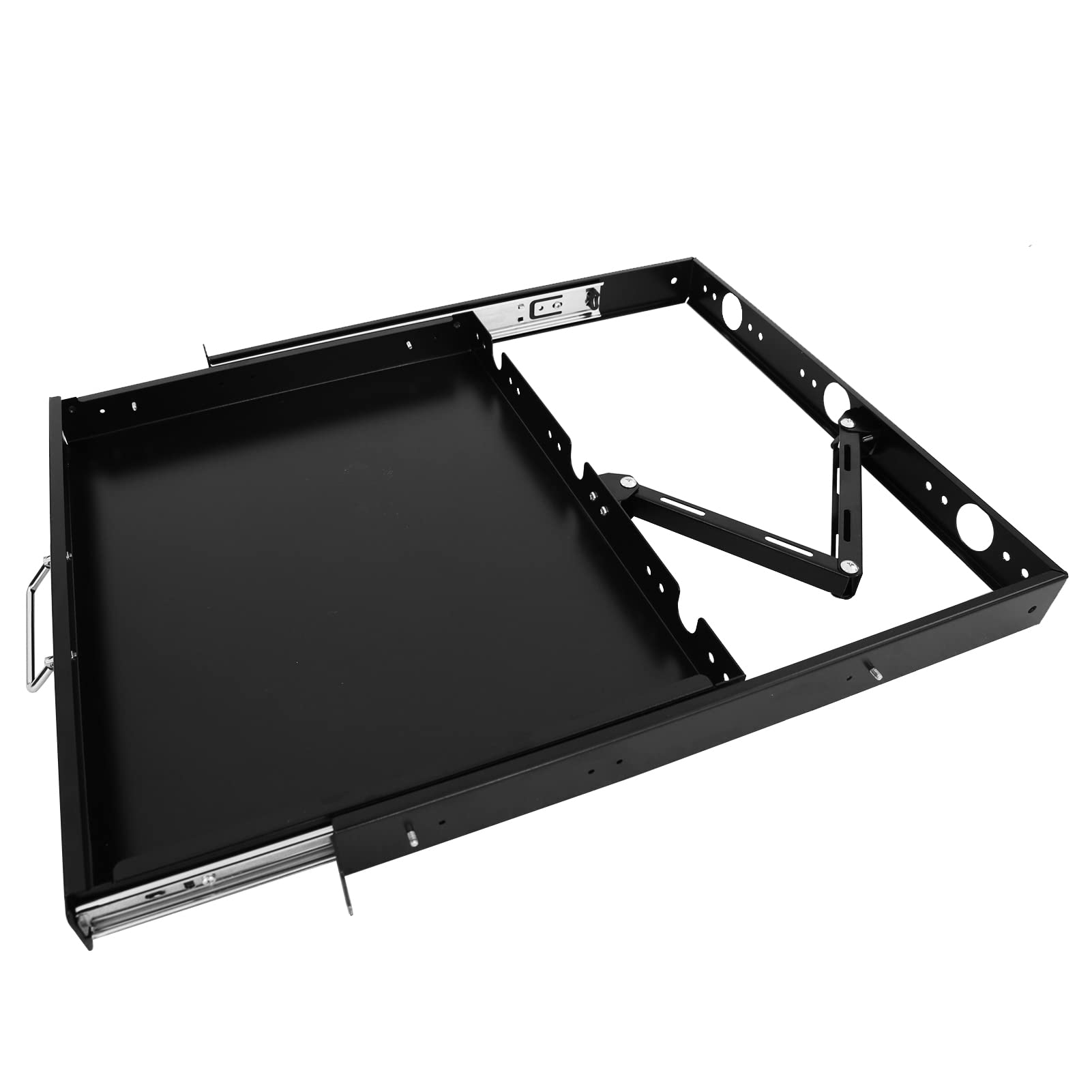 RAISING ELECTRONICS 1U Rack Mount Sliding Keyboard Tray Cantilever for Server Da