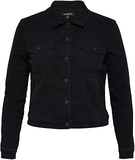 ONLY Carmakoma Carwespa LS Jacket Black DNM-Jacket for Men, Black Jean for Women