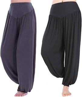 Hoerev Yoga / Pilates Trousers, Super Soft Modal Spandex, Harem