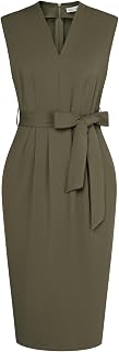 GRACE KARIN Women's Bodycon Knee Length Sleeveless Dress with Pockets