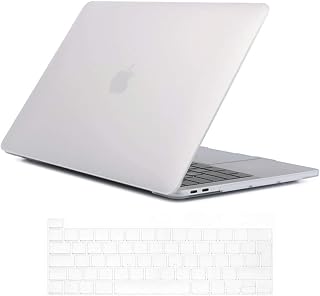 Se7enline - Frosted Hard Case for MacBook 13 15 inch and MacBook with Clear Silicone Keyboard Frosted Transparent New Macbook Pro 16'' (A2141)