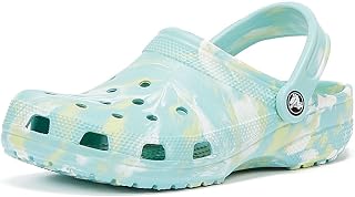 Crocs Unisex Adult Classic Marbled Clog Clog, Pure Water/Multi, 36/37 EU