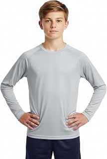 DEVOROPA Boys UPF 50+ Rash Guard Swim Shirt Long Sleeve Quick Dry Lightweight Kids Surf Swimsuit