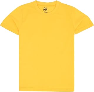 A2Z 4 Kids Boys Girls T Shirt Plain PE School Play Days Summer Top Unisex | Tees tank age 2-13 crew neck short sleeves lightweight breathable soft feel basic all occasion layer casual outfit