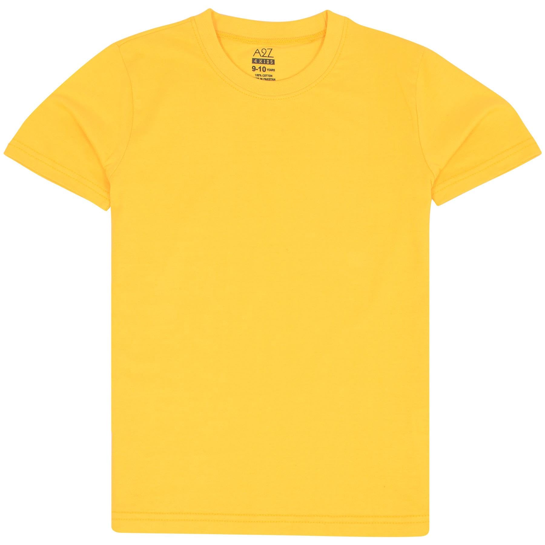 A2Z 4 Kids Boys Girls T Shirt Plain PE School Play Days Summer Top Unisex | Tees