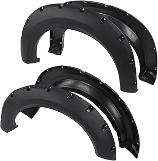 G-PLUS Fender Flares 4PCS Fit Ford F150 2009-2014(67.0"/78.8"/97.4" Bed) | NOT Fit Platinum &amp; Raptor Models,Textured Pocket Riveted Style,Rustproof &amp; UV Resistant,Wheel Arch Covers