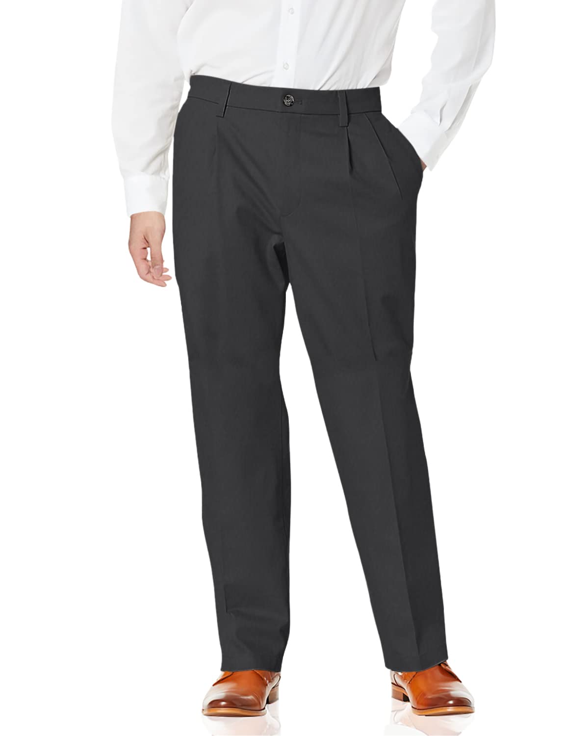 Dockers Relaxed Fit Signature Khaki Lux Cotton Stretch Pants - Pleated - Relaxed