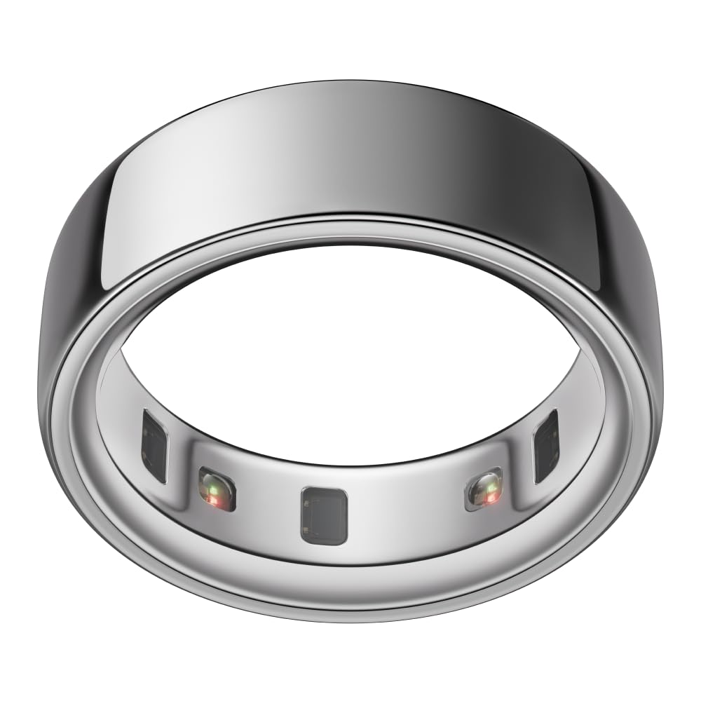 OURA Ring 4 Smart Ring - Silver - Size 8 | Sleep, Activity, Women’s Health, AI A