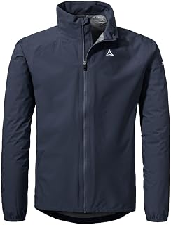 Schöffel Men's Jacket Style Lurbek MNS Waterproof Rain Jacket with Bike Specific Fit Cycling Jacket with Back Pocket Breathable