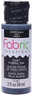 Fabric Creations Fabric Ink in Assorted Colors (2-Ounce), Black