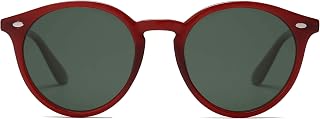 SOJOS Retro Round Polarized Sunglasses for Women Men Classic Vintage Sunnies SJ2069