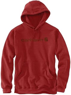 Carhartt Herren Sweatshirt Signature Logo Hooded Sweatshirt Heather Grey