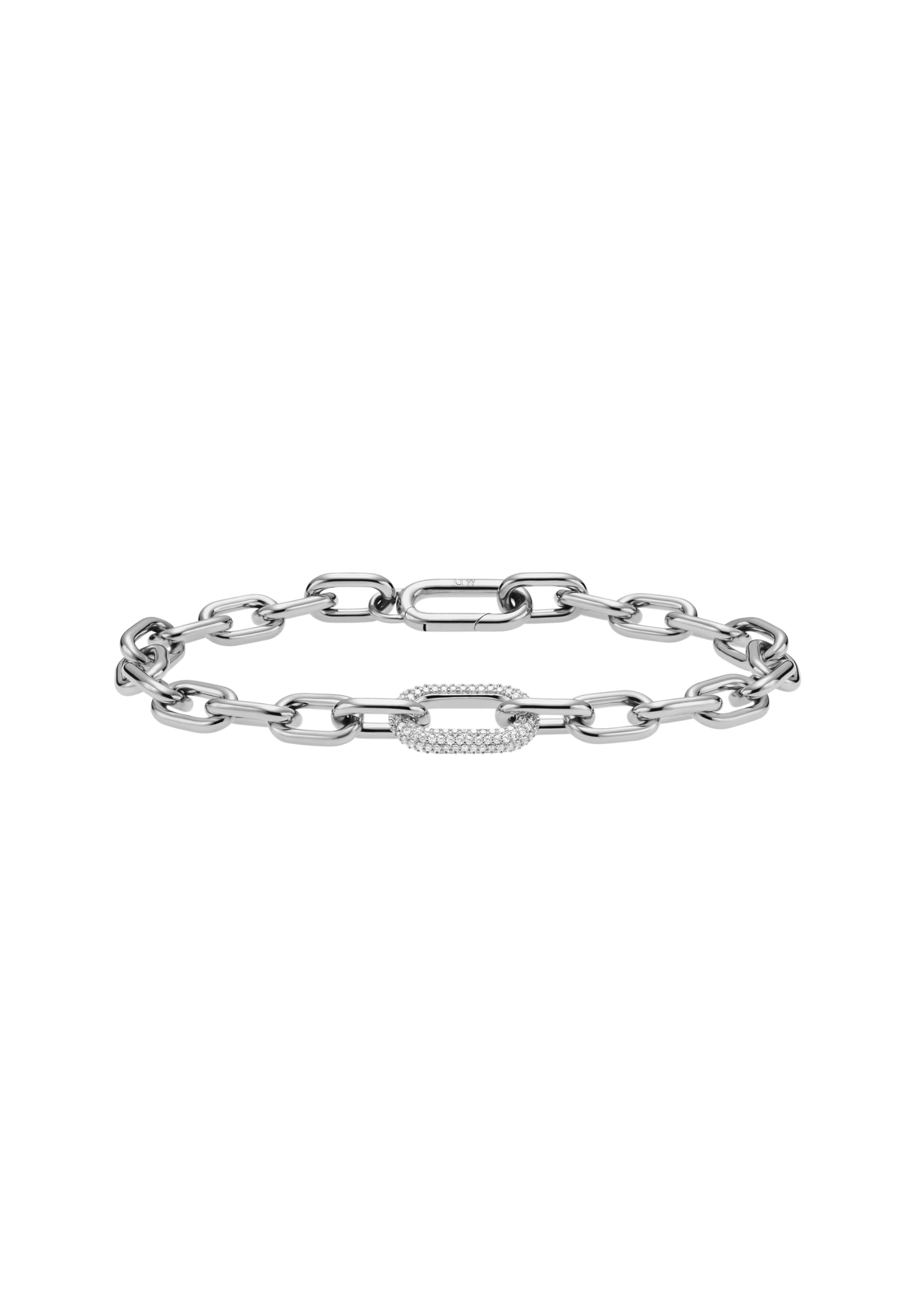 Daniel Wellington Crystal Link Bracelet, Unisex Chain Bracelet with CZ Crystal, 