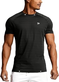 Men Slim Fit Quick Dry Athletic Gym T-Shirt, Moisture Wicking Top