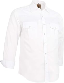Coevals Club Men's Western Cowboy Pearl Snap Work Plaid Solid Long Sleeve Two Pocket Casual Button Up Shirts