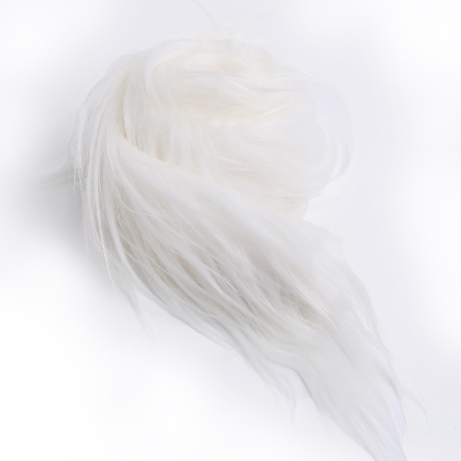 Shaggy Plush Faux Fur Fabric Precut Strips White Fur Fluffy Fuzzy Craft Fur for 