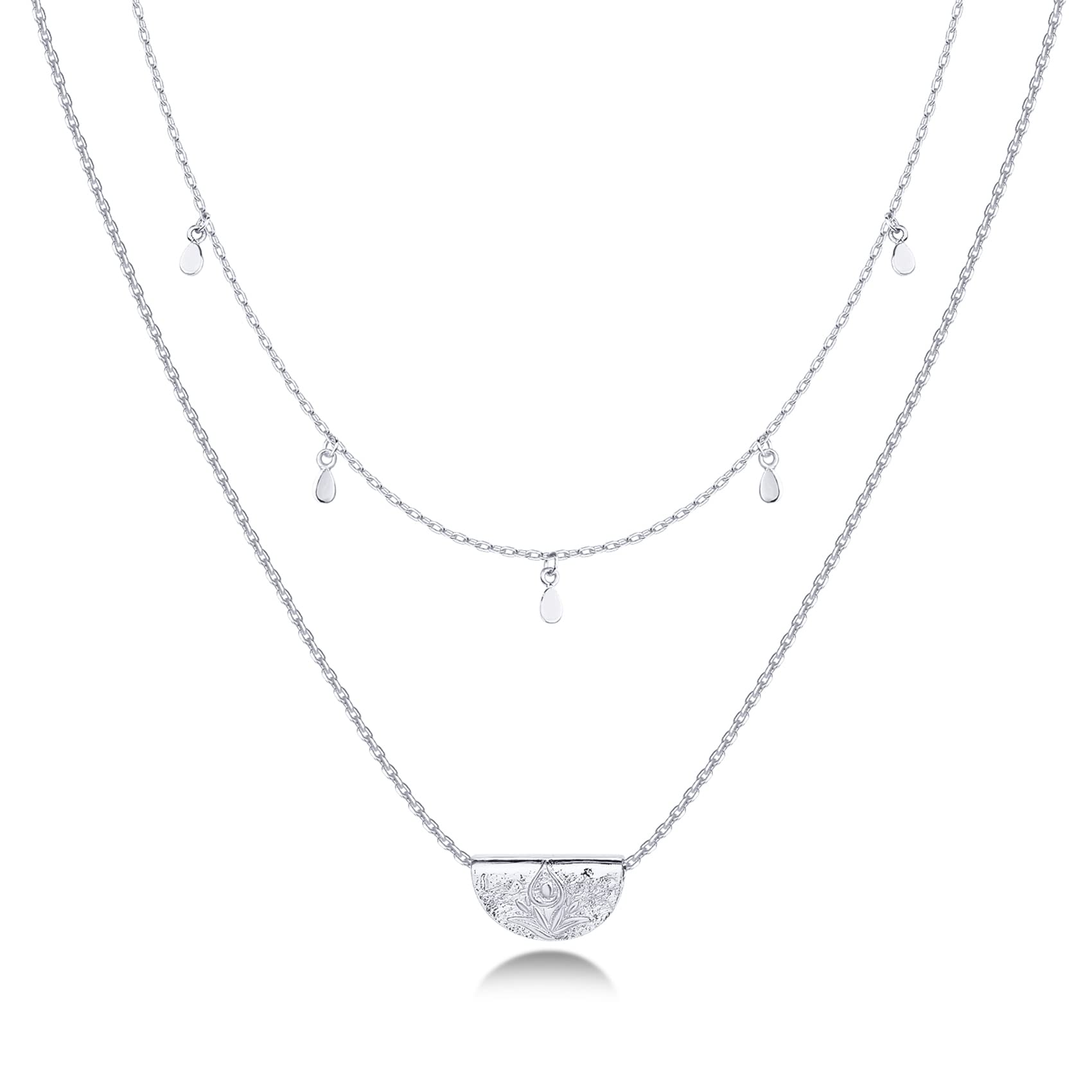 PAVOI Gold Layered Necklaces for Women, 14K Plated Dainty Pendant Stack