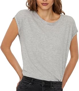 VERO MODA Vmava Plain Ss Top Gajrs Noos T-Shirt Women
