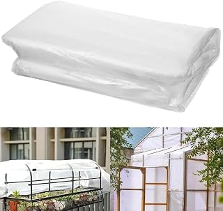 10ft x 26ft 6mil Clear Greenhouse Plastic Sheeting Green House Sheet UV Resistant Polyethylene Film Hoop Cover for Horticulture Gardening Farming and Agriculture Farming