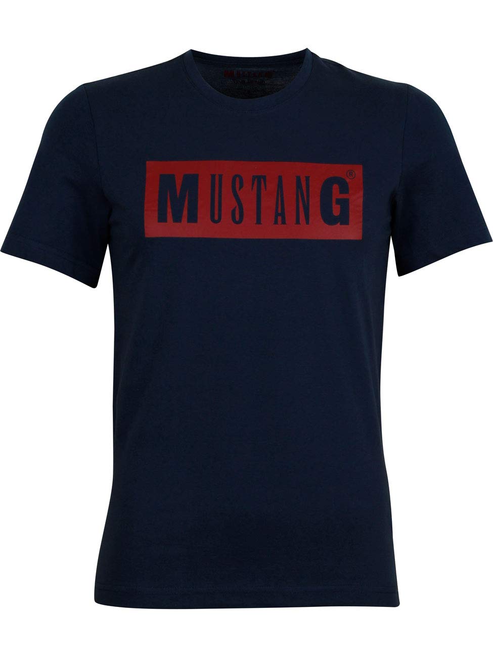 MUSTANG Alex C Print, T-shirt Uomo, Blu (Dark Blue), M