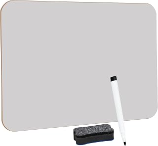 Hisredsun Double Sided Mini A4 Whiteboard for School Home Office | With Pen and Erasers,Easy to Clean,Durable,Portable for Teaching,Interactive,Practice,Drawing and Homework