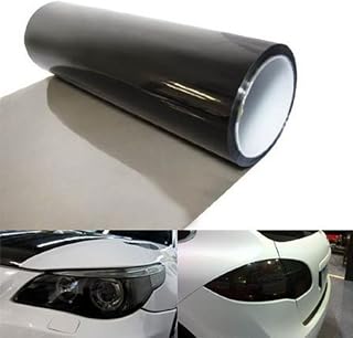DIYAH 12 X 48 Inches Self Adhesive Headlight, Tail Lights, Fog Lights Tint Vinyl Film (Light Black)
