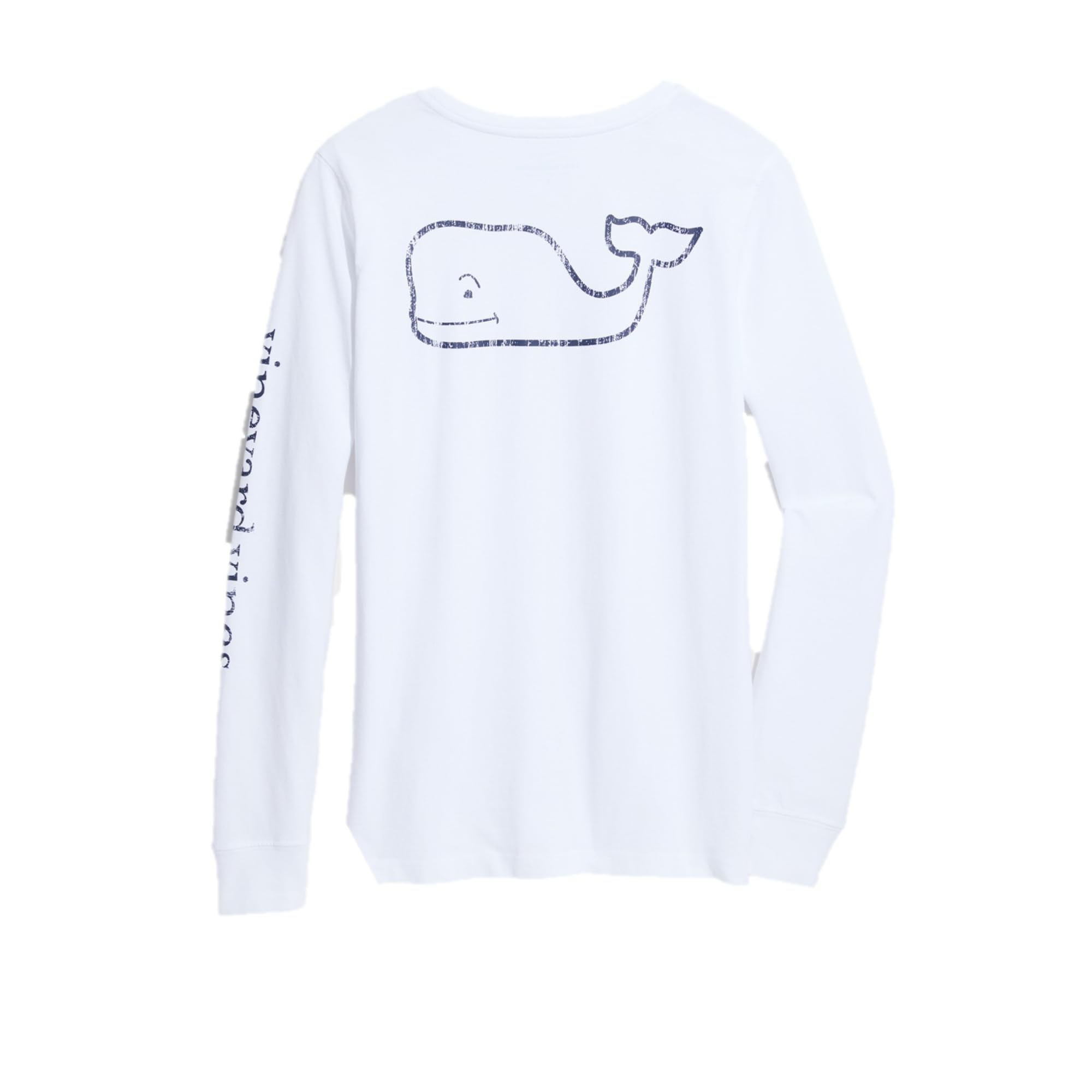 VINEYARD VINES Womens Long-Sleeve Vintage Whale Pocket Tee