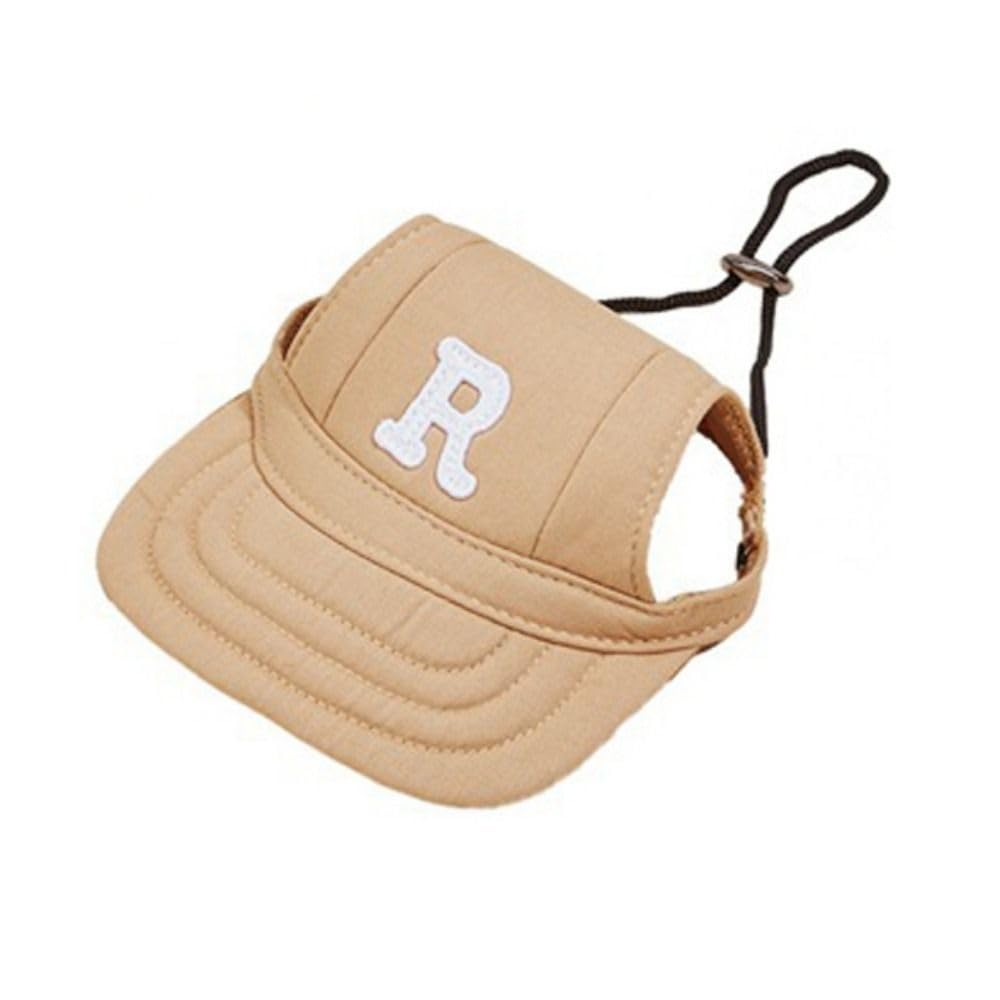 Pet Baseball Hat with Ear Holes Adjustable Puppy Sun Protection Hat Dog Bonnet C