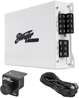 Stinger Audio MT-600.4M Marine 4-Channel 1000W Class D Car Audio Amplifier | Digital multichannel amp with bass knob remote control for boats & powersports vehicles, high/low crossovers with multiplier