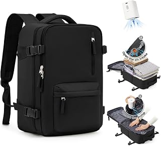 SZLX Vacuum Backpack with Pump Hand Luggage 40 x 30 x 20 Ryanair Vueling Wizzair Backpack Travel Cabin Airplane 40 x 30 x 20 Women Travel Bags Easyjet Suitcase Laptop 14 Inch Man