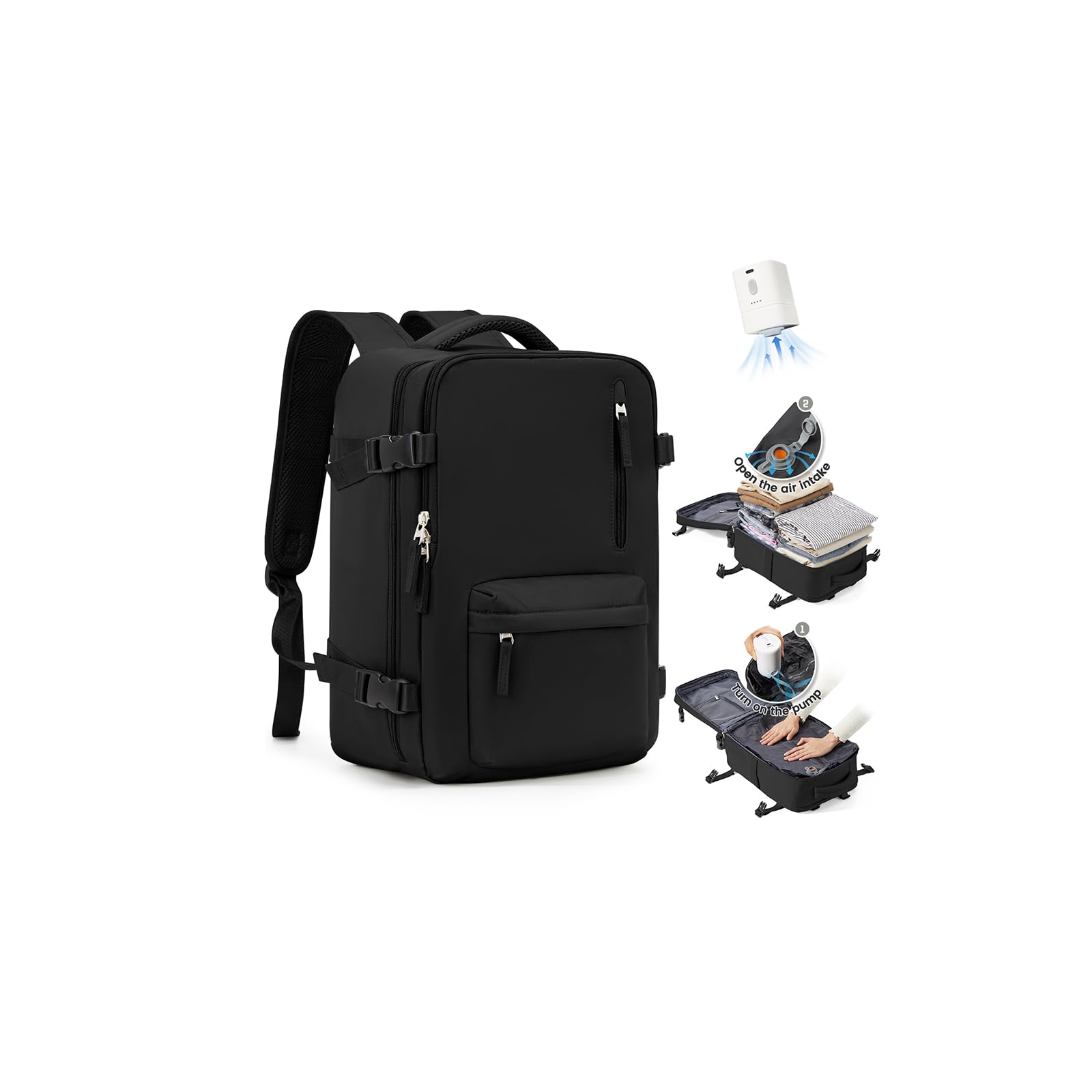 SZLX Vacuum Backpack with Pump Hand Luggage 40 x 30 x 20 Ryanair Vueling Wizzair