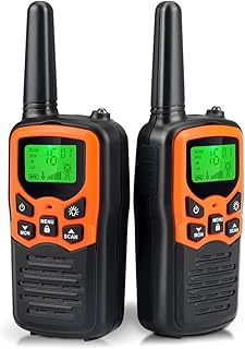 MOICO Walkie Talkies for Adults, 22 Channel Long Range FRS Two-Way Radios | 2 Pack, Compact Portable, LED Flashlight, VOX, LCD Display, Family Use, Hiking, Camping, Outdoor Trips, Cruise